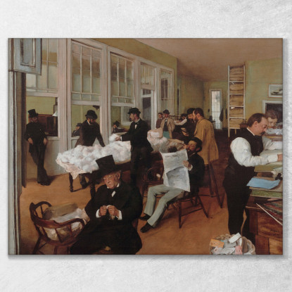 Il Mercato Di Cotone A New Orleans 1873 Edgar Degas edg19 quadro stampato su tela