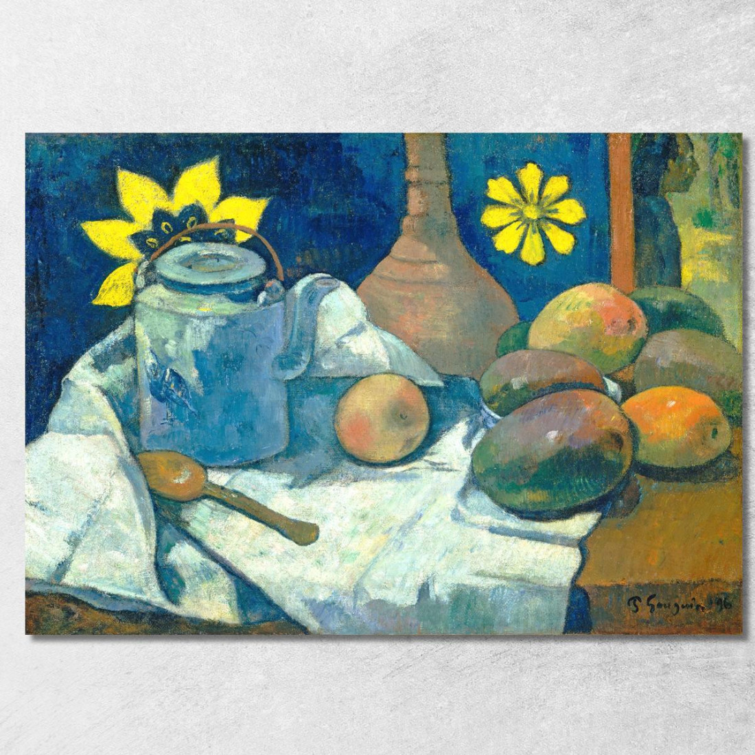 Natura Morta Con Teiera E Frutta Paul Gauguin pgg106 quadro stampato su tela