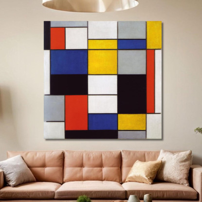 Composizionea Piet Mondrian pmn3 quadro stampato su tela