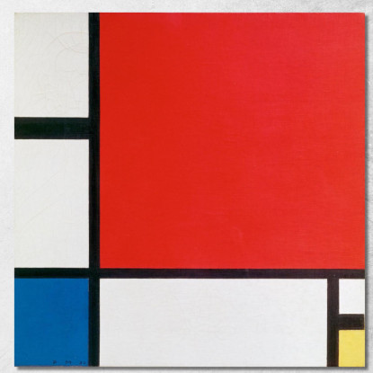 Composizione Con Rosso Blu E Giallo Piet Mondrian pmn10 quadro stampato su tela