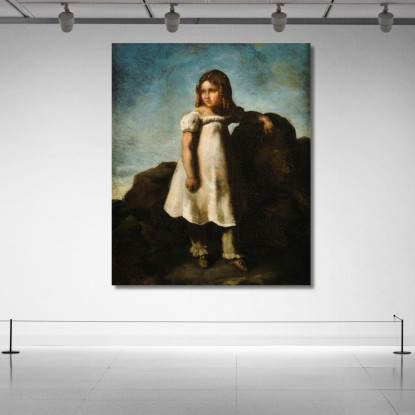 Elisabeth Dedreux Da Bambina In Campagna Théodore Géricault tgr12 quadro stampato su tela