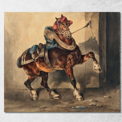 Il Cavallo Del Gessoio Théodore Géricault tgr22 quadro stampato su tela