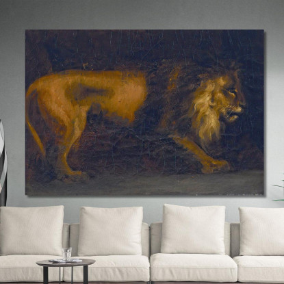 Studio Di Un Leone Théodore Géricault tgr44 quadro stampato su tela