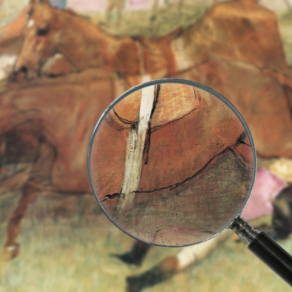 Scena Della Corsa A Ostacoli Il Fantino Caduto 1886 Edgar Degas edg69 quadro stampato su tela