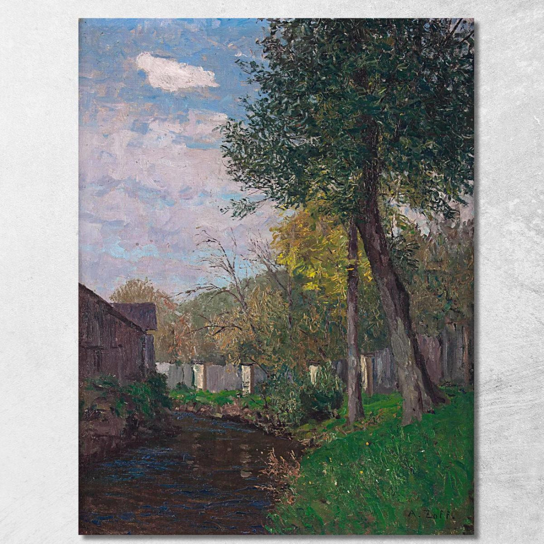 Letto Del Ruscello In Autunno Alfred Zoff azf19 quadro stampato su tela Letto Del Ruscello In Autunno Alfred Zoff azf19 quadro stampato su tela
