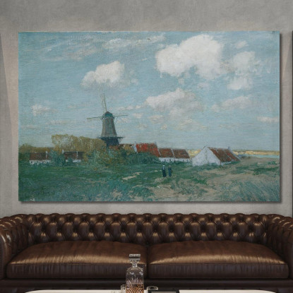 Villaggio Sulla Duna Alfred Zoff azf31 quadro stampato su tela