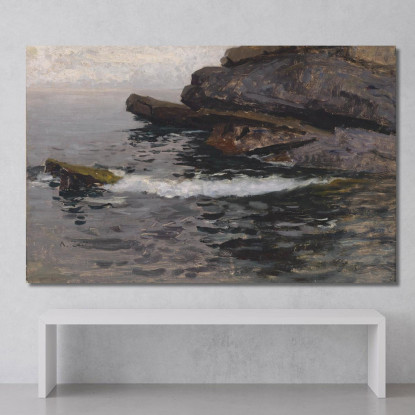 Felsküste Bei Capo Lungo Alfred Zoff azf36 quadro stampato su tela