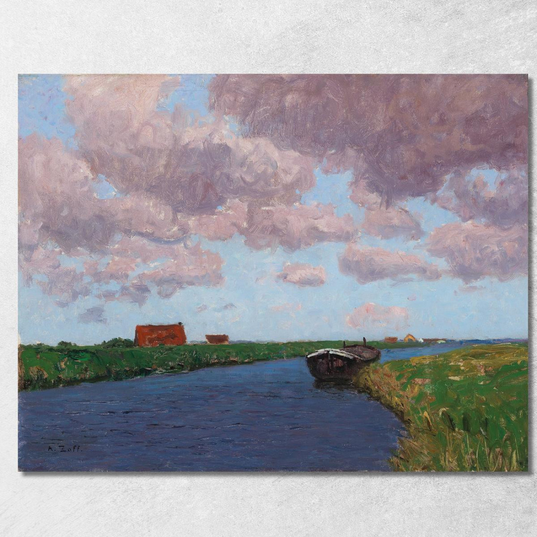 Paesaggio Belgio Alfred Zoff azf45 quadro stampato su tela Paesaggio Belgio Alfred Zoff azf45 quadro stampato su tela