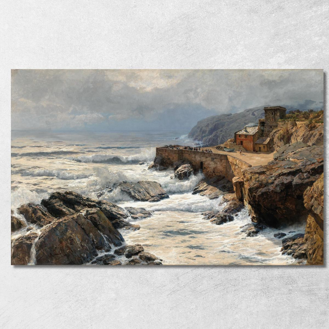 Riviera Che Infrange Le Onde A Boccadasse Alfred Zoff azf55 quadro stampato su tela Riviera Che Infrange Le Onde A Boccadasse Alfred Zoff azf55 quadro stampato su tela