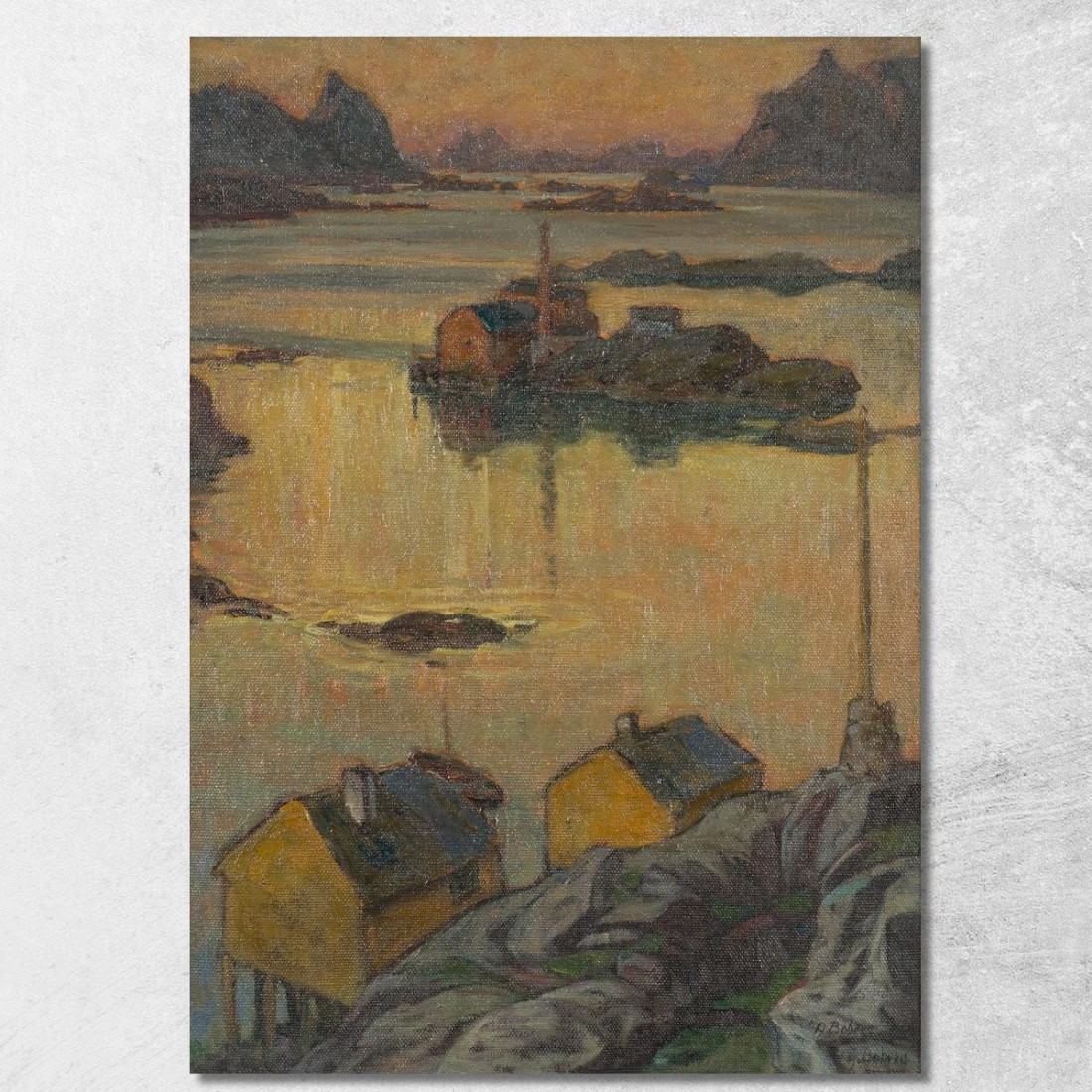 Una Notte D'Agosto. Studio Dalla Norvegia Settentrionale Anna Boberg abb8 quadro stampato su tela Una Notte D'Agosto. Studio Dalla Norvegia Settentrionale Anna Boberg abb8 quadro stampato su tela