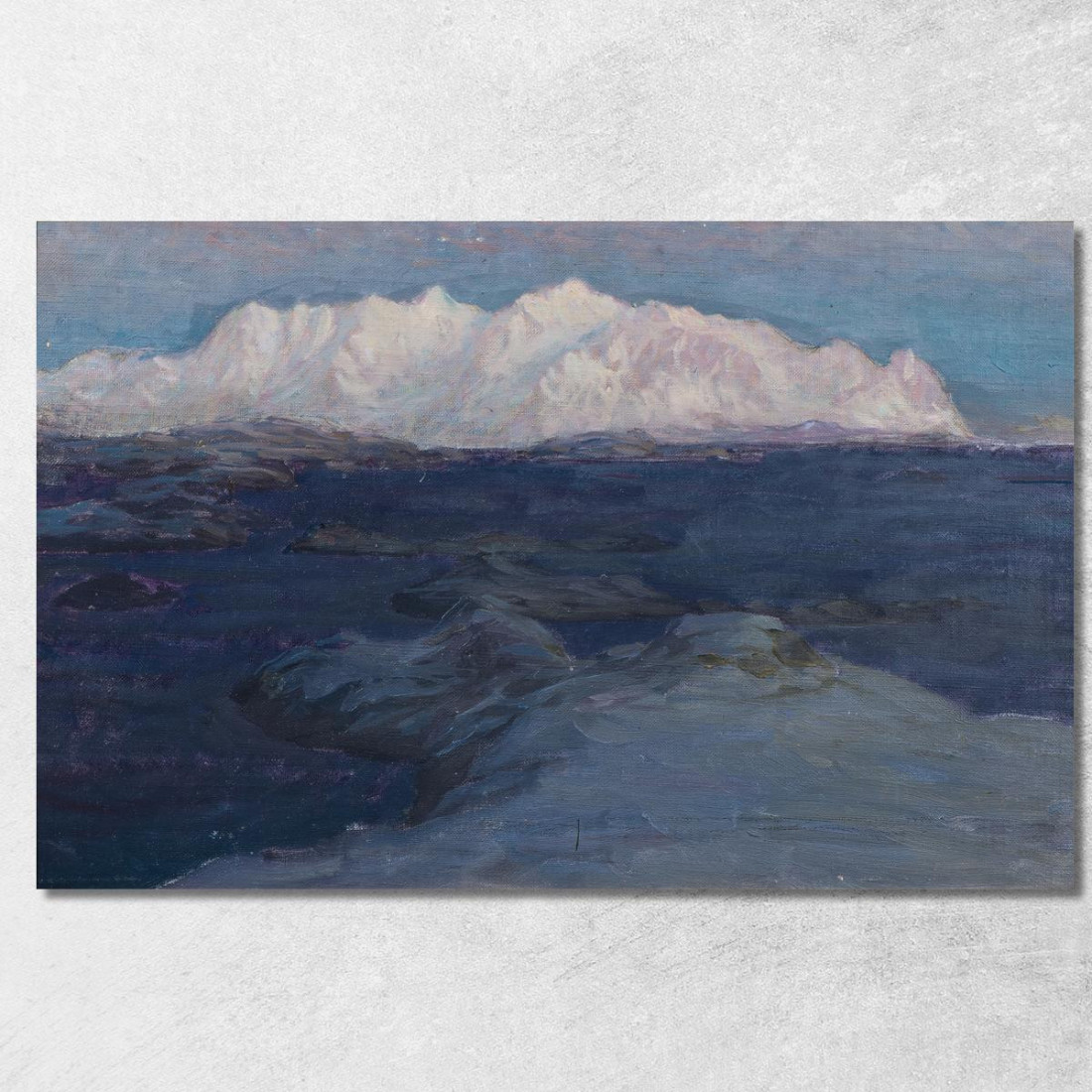 Notte Nel Negozio Molla. Studio Dalle Lofoten Anna Boberg abb28 quadro stampato su tela