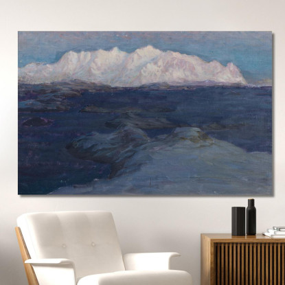 Notte Nel Negozio Molla. Studio Dalle Lofoten Anna Boberg abb28 quadro stampato su tela