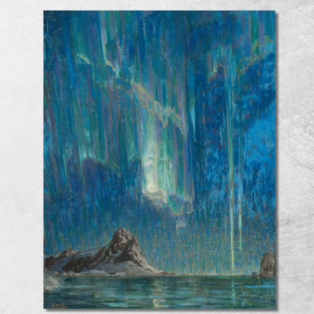 Aurora Boreale. Studio Dalla Norvegia Settentrionale Anna Boberg abb29 quadro stampato su tela Aurora Boreale. Studio Dalla Norvegia Settentrionale Anna Boberg abb29 quadro stampato su tela