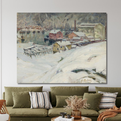 Tempo Nuvoloso. Studio Dal Nord Della Norvegia Anna Boberg abb31 quadro stampato su tela