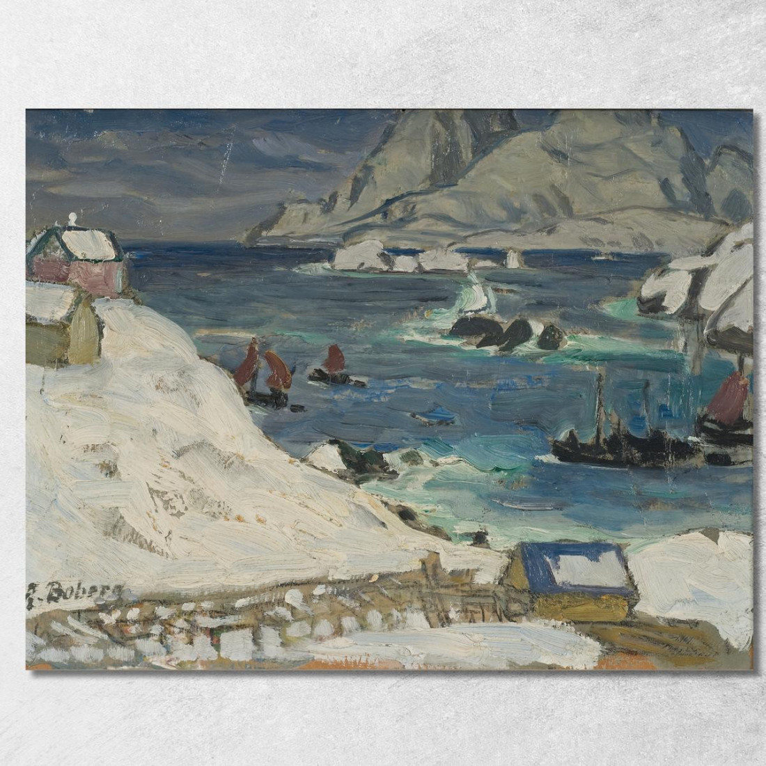 Correre Prima Della Tempesta. Studio Dalla Norvegia Settentrionale Anna Boberg abb32 quadro stampato su tela Correre Prima Della Tempesta. Studio Dalla Norvegia Settentrionale Anna Boberg abb32 quadro stampato su tela
