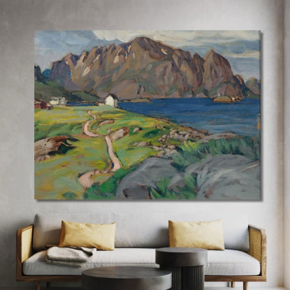Negozio Estivo Molla. Studio Dalle Lofoten Anna Boberg abb41 quadro stampato su tela
