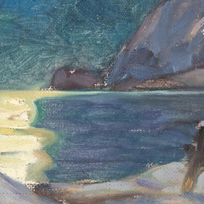 Il Cimitero In Montagna. Studio Da Lofoten Anna Boberg abb45 quadro stampato su tela