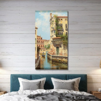 Canale A Venezia Con Vista Sul Retro Del Palazzo Rocca Antonietta Brandeis abn12 quadro stampato su tela