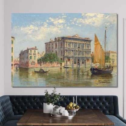 Ca' Vendramin Calergi Dal Canal Grande Venezia Antonietta Brandeis abn13 quadro stampato su tela