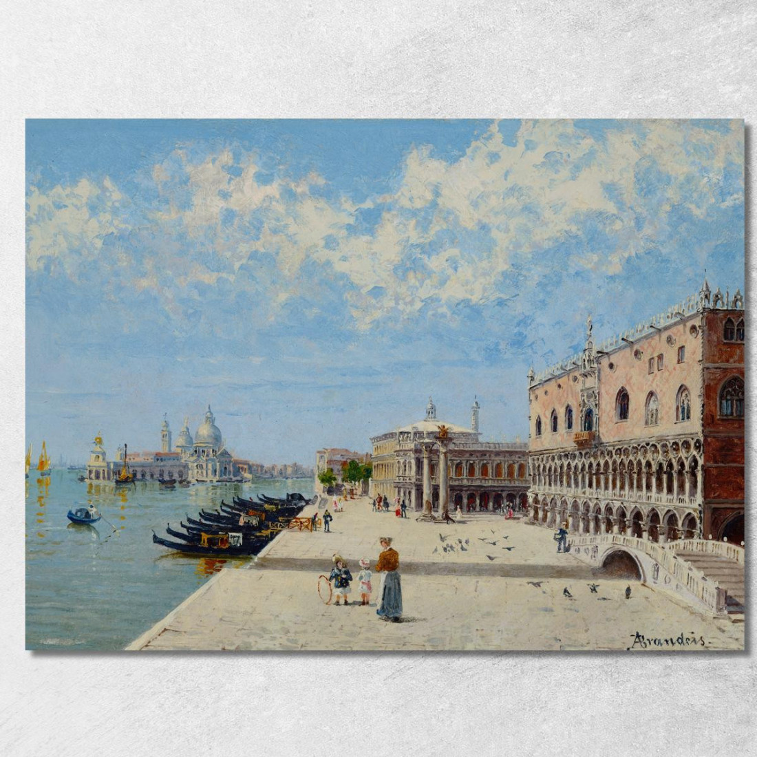 Figures By The Molo With The Libreria The Punta Della Dogana And Santa Maria Della Salute Beyond Antonietta Brandeis abn14 quad Figures By The Molo With The Libreria The Punta Della Dogana And Santa Maria Della Salute Beyond Antonietta Brandeis abn14 quad