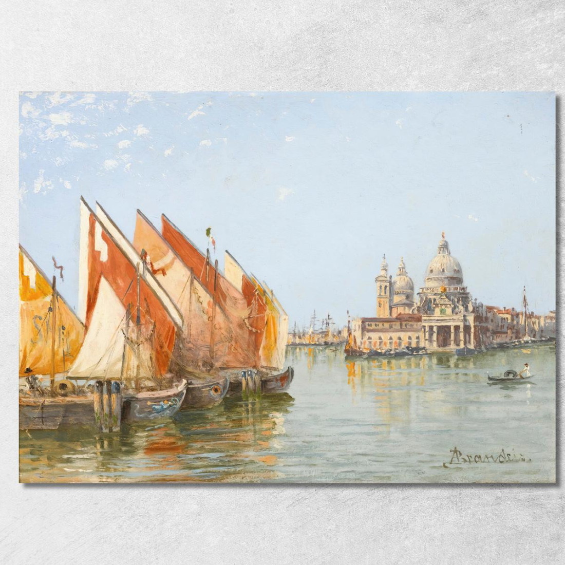 Barche Da Pesca Venezia Antonietta Brandeis abn16 quadro stampato su tela Barche Da Pesca Venezia Antonietta Brandeis abn16 quadro stampato su tela