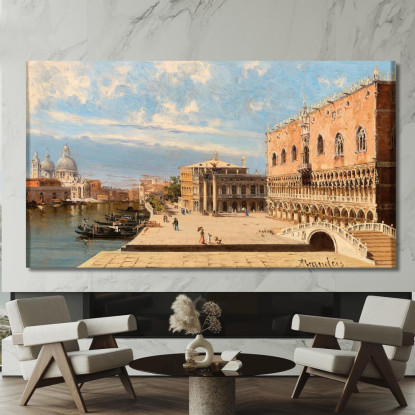 Il Palazzo Ducale Venezia Antonietta Brandeis abn19 quadro stampato su tela