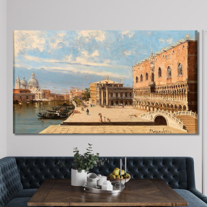 Il Palazzo Ducale Venezia Antonietta Brandeis abn19 quadro stampato su tela