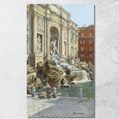 La Fontana Di Trevi A Roma Antonietta Brandeis abn20 quadro stampato su tela