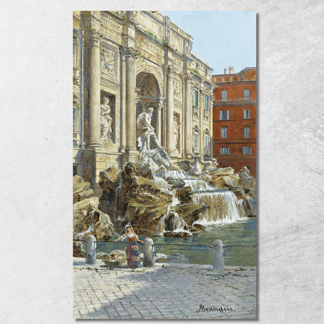 La Fontana Di Trevi A Roma Antonietta Brandeis abn20 quadro stampato su tela