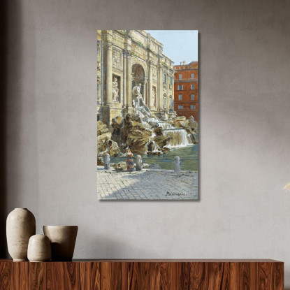 La Fontana Di Trevi A Roma Antonietta Brandeis abn20 quadro stampato su tela