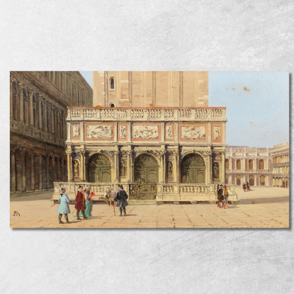 La Loggietta Piazza Di Marco Antonietta Brandeis abn21 quadro stampato su tela