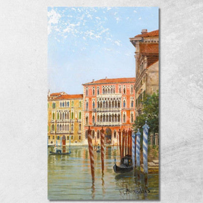 Palazzo Ca' Foscari Venice Antonietta Brandeis abn24 quadro stampato su tela