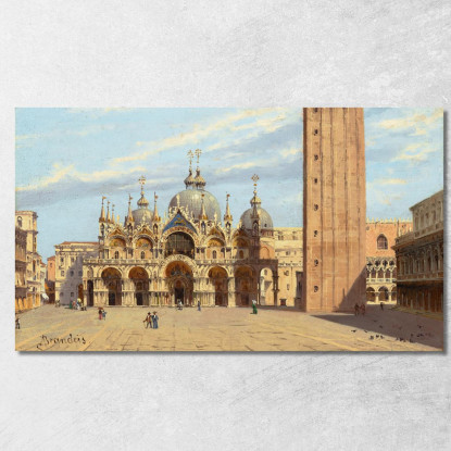 Piazza San Marco Venice Antonietta Brandeis abn28 quadro stampato su tela