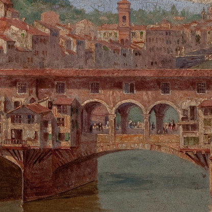 Ponte Vecchio Firenze Antonietta Brandeis abn29 quadro stampato su tela