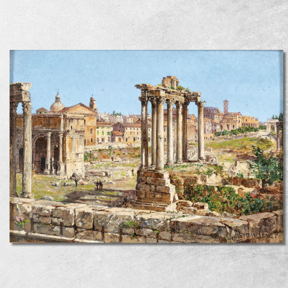 Rome Il Foro Romano Roma' Antonietta Brandeis abn31 quadro stampato su tela Rome Il Foro Romano Roma' Antonietta Brandeis abn31 quadro stampato su tela