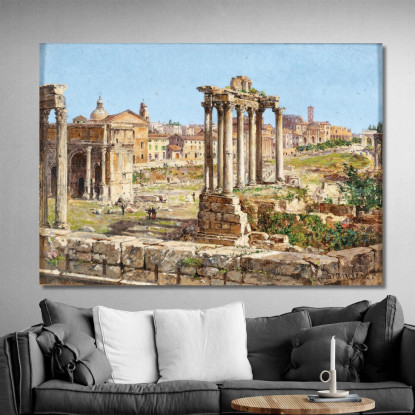 Rome Il Foro Romano Roma' Antonietta Brandeis abn31 quadro stampato su tela