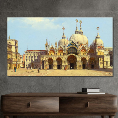 Piazza San Marco Venezia Antonietta Brandeis abn37 quadro stampato su tela