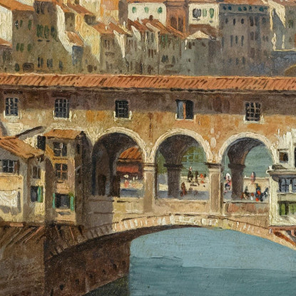 Il Ponte Vecchio Firenze Antonietta Brandeis abn44 quadro stampato su tela