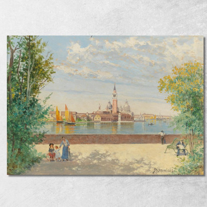 Venezia Una Veduta Di San Giorgio Dai Giardini Antonietta Brandeis abn47 quadro stampato su tela