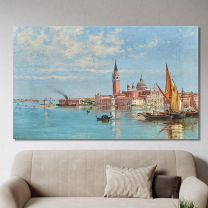 Venice A View Of San Giorgio Maggiore Antonietta Brandeis abn48 quadro stampato su tela