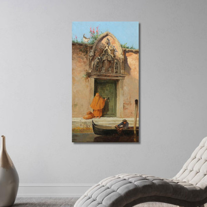 Venice At The Gate Of The Arco Dell'Abbazia Della Misericordia Antonietta Brandeis abn50 quadro stampato su tela