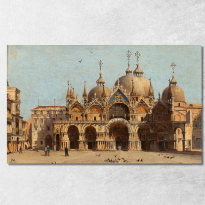 Venice La Facciata Della Basilica S. Marco Antonietta Brandeis abn52 quadro stampato su tela