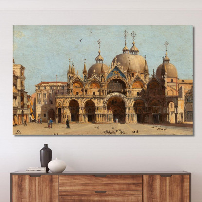 Venice La Facciata Della Basilica S. Marco Antonietta Brandeis abn52 quadro stampato su tela