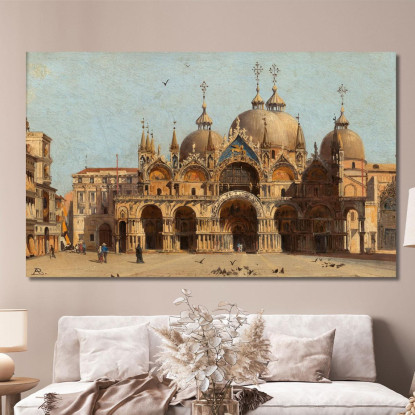 Venice La Facciata Della Basilica S. Marco Antonietta Brandeis abn52 quadro stampato su tela