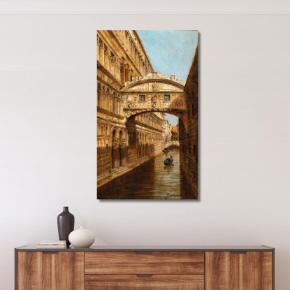 Venice Le Ponte Dei Sospiri Venezia Antonietta Brandeis abn53 quadro stampato su tela