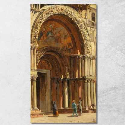 Venezia L'Ingresso Della Basilica Di San Marco Antonietta Brandeis abn58 quadro stampato su tela