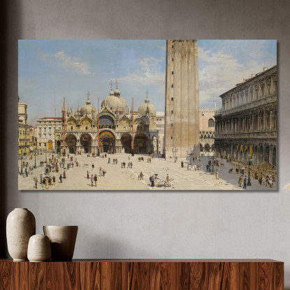 Venezia Una Vista Di Piazza San Marco Antonietta Brandeis abn60 quadro stampato su tela