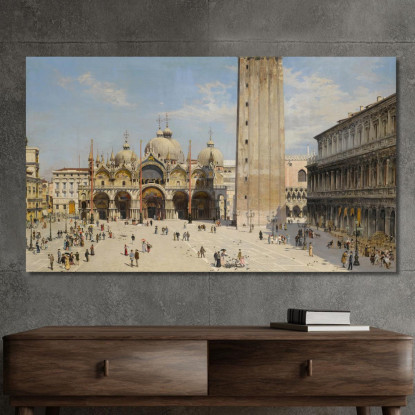 Venezia Una Vista Di Piazza San Marco Antonietta Brandeis abn60 quadro stampato su tela