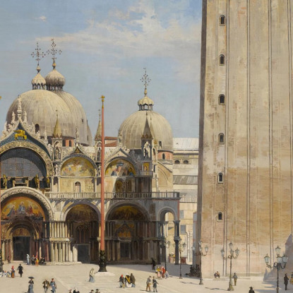 Venezia Una Vista Di Piazza San Marco Antonietta Brandeis abn60 quadro stampato su tela