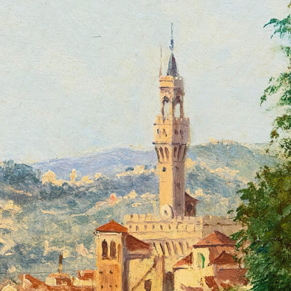 Vista Di Palazzo Vecchio Dal Giardino Di Boboli Firenze Antonietta Brandeis abn61 quadro stampato su tela